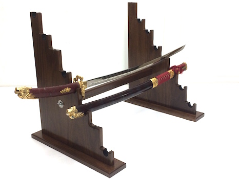 sword stand display piece scabbard horizontal